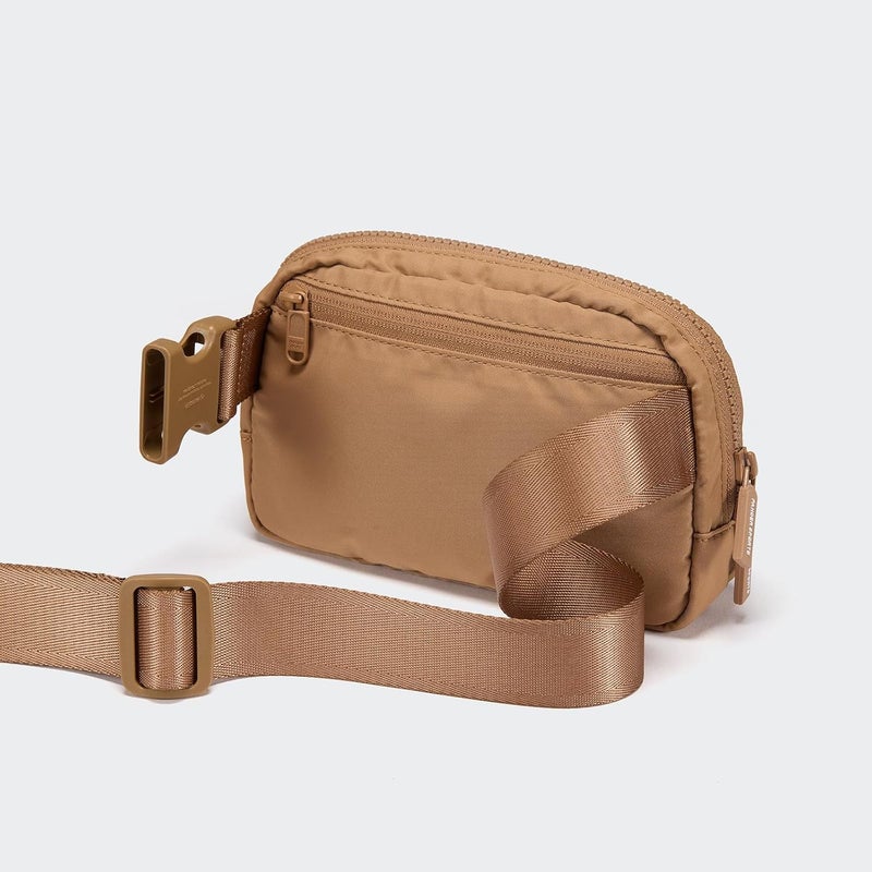 Pander Two Way Zipper Fanny Pack Nylon Everywhere Belt Bag for Women, Water Repellent Waist Packs, Crossbody Bags with Adjustable Strap (Caramel Brown). - Image 3